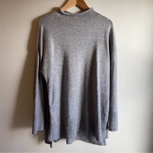 Anthropologie Moth Saskia Gray Mock Neck Long Sweater.